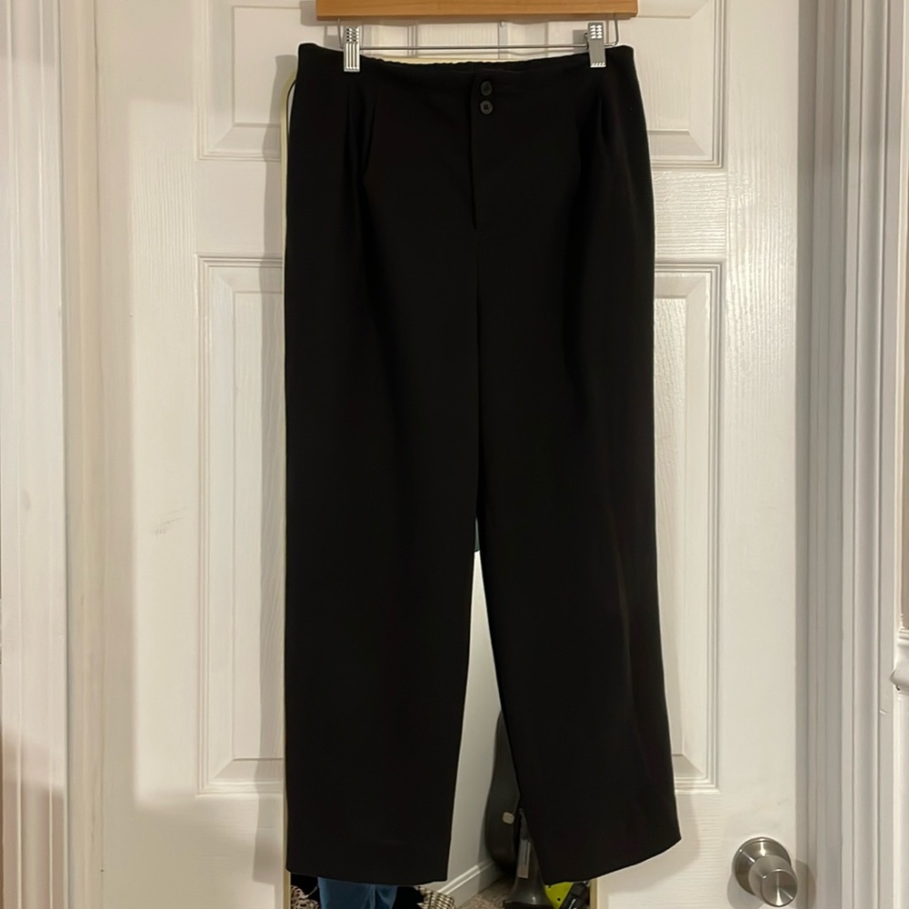 Silk & Salt Black Pleated dress pants straight leg EUC